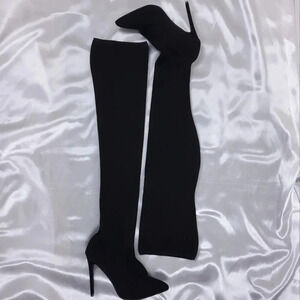 Sergio Todzi Knee Length Stiletto Sock Boots UK 40